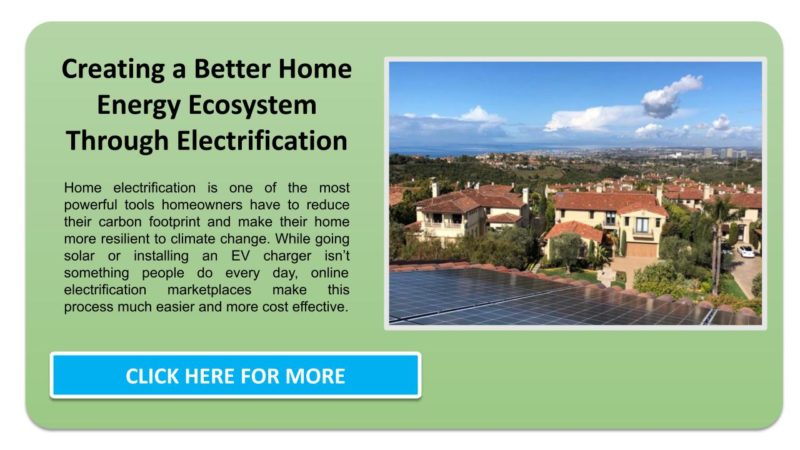 Home electrification for a better home energy ecosystem